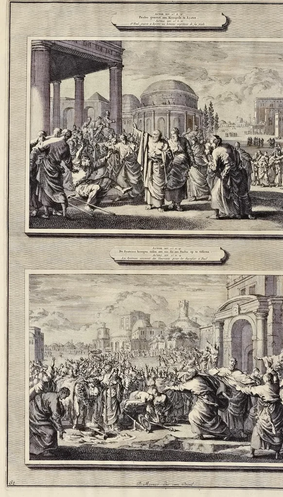 An illustration from Histoire du Vieux et du Nouveau Testament : enrichie de plus de quatre cens figures en taille-douce, &c, 1700, leaf 275