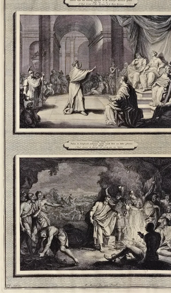 An illustration from Histoire du Vieux et du Nouveau Testament : enrichie de plus de quatre cens figures en taille-douce, &c, 1700, leaf 287
