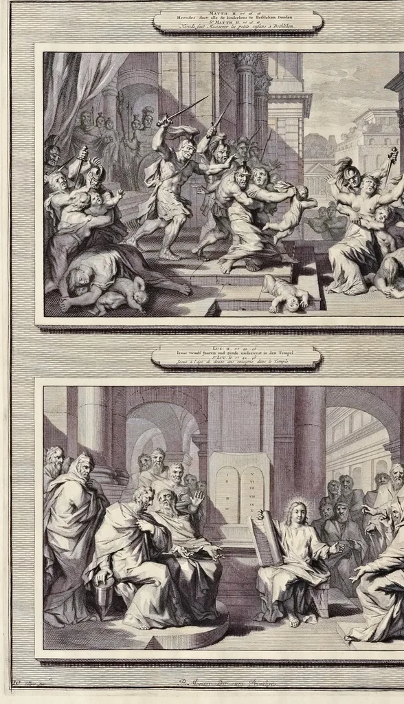 An illustration from Histoire du Vieux et du Nouveau Testament : enrichie de plus de quatre cens figures en taille-douce, &c, 1700, leaf 71