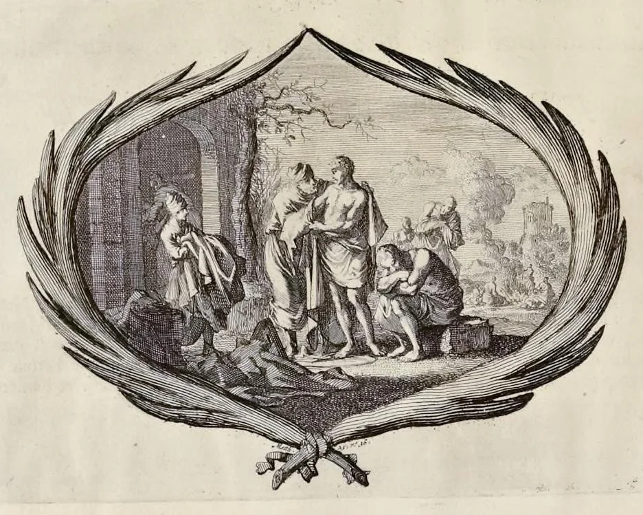 An illustration from Histoire du Vieux et du Nouveau Testament : enrichie de plus de quatre cens figures en taille-douce, &c, 1700, leaf 89