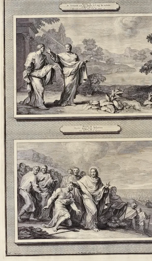 An illustration from Histoire du Vieux et du Nouveau Testament : enrichie de plus de quatre cens figures en taille-douce, &c, 1700, leaf 95