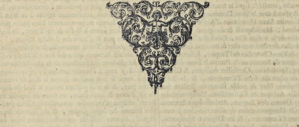 An illustration from Recueil des traitez de paix, de trêve, de neutralité, de suspension d'armes, de confédération, d'alliance, de commerce, de garantie, et d'autres actes publics : comme contracts de mariage, testaments, manifestes, declarations de guerre, &c. faits entre les empereurs, rois, républiques, princes, & autres puissances de l'Europe, & des autres parties du monde, depuis la naissance de Jesus-Christ jusqu'à présent : servant à établir les droits des princes, et de fondement a l'histoire .., 1700, leaf 713