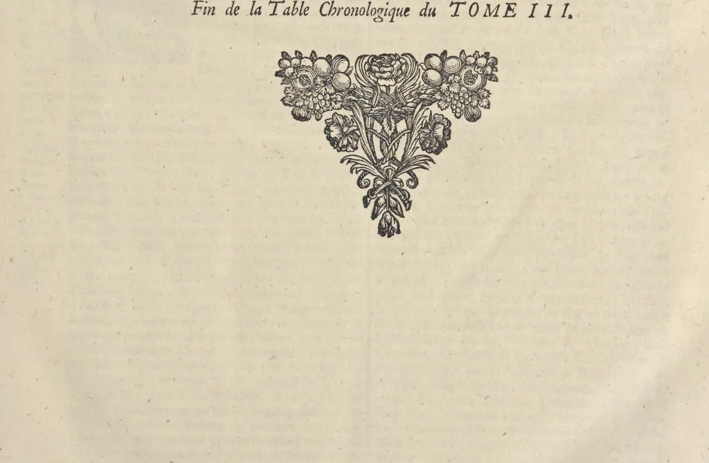 An illustration from Recueil des traitez de paix, de trêve, de neutralité, de suspension d'armes, de confédération, d'alliance, de commerce, de garantie, et d'autres actes publics : comme contracts de mariage, testaments, manifestes, declarations de guerre, &c. faits entre les empereurs, rois, républiques, princes, & autres puissances de l'Europe, & des autres parties du monde, depuis la naissance de Jesus-Christ jusqu'à présent : servant à établir les droits des princes, et de fondement a l'histoire .., 1700, leaf 18