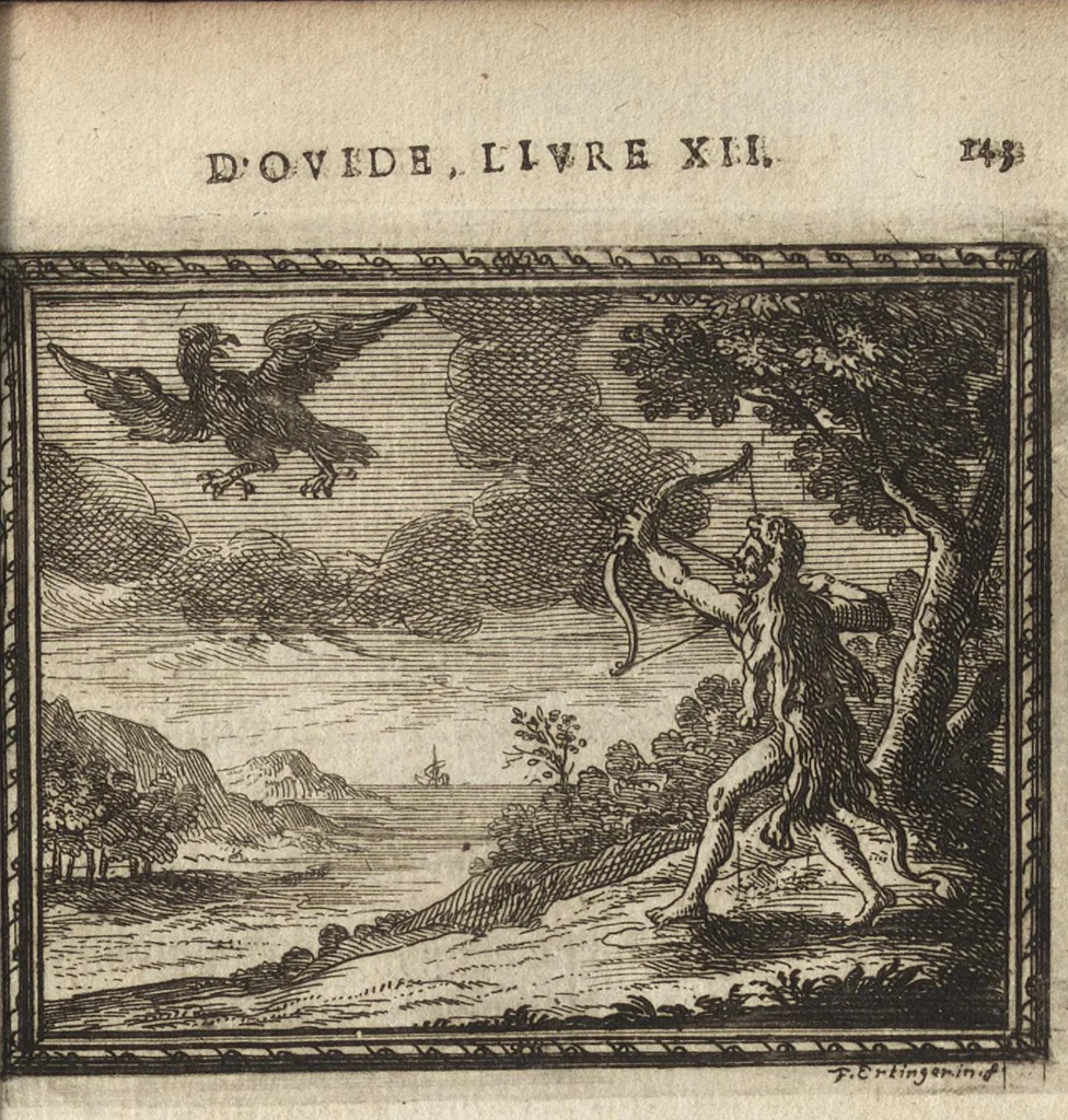 An illustration from Les Metamorphoses d'Ovide : mises en vers françois, 1697, leaf 152