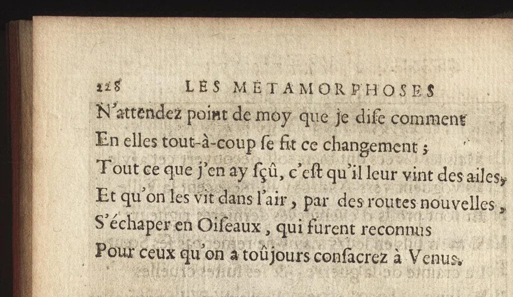 An illustration from Les Metamorphoses d'Ovide : mises en vers françois, 1697, leaf 237