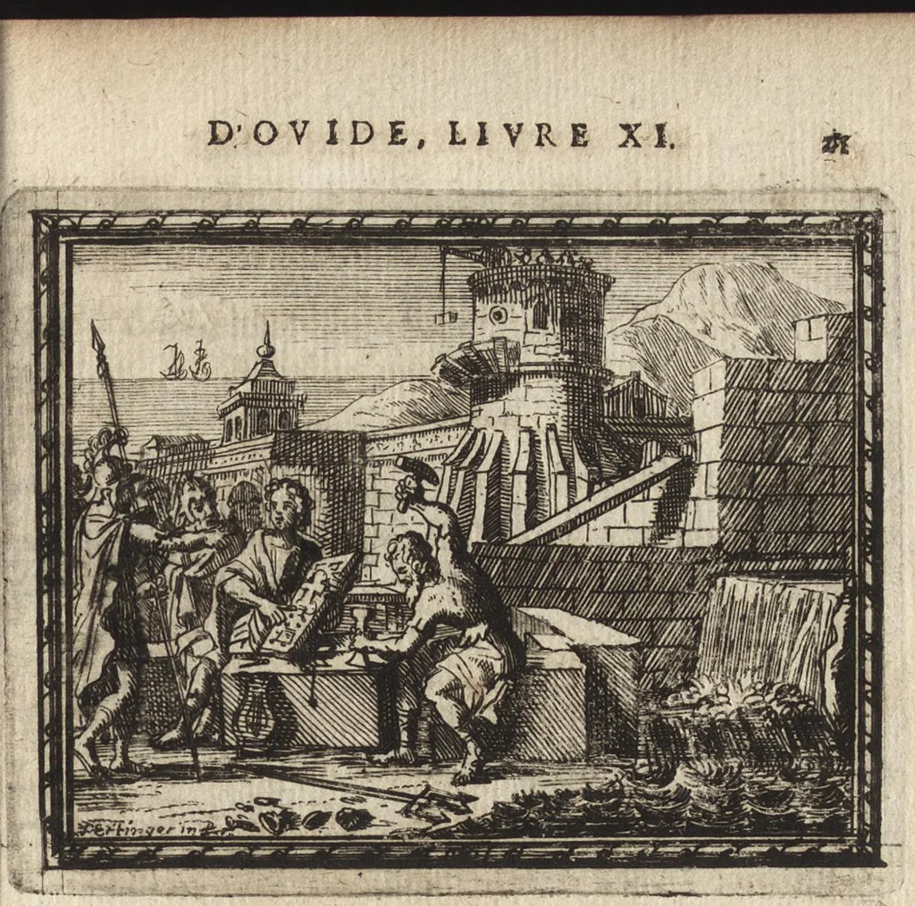 An illustration from Les Metamorphoses d'Ovide : mises en vers françois, 1697, leaf 30
