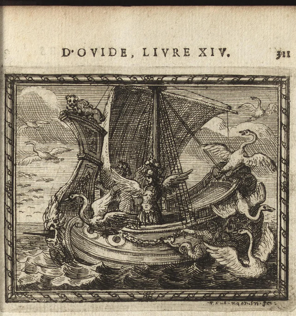 An illustration from Les Metamorphoses d'Ovide : mises en vers françois, 1697, leaf 320