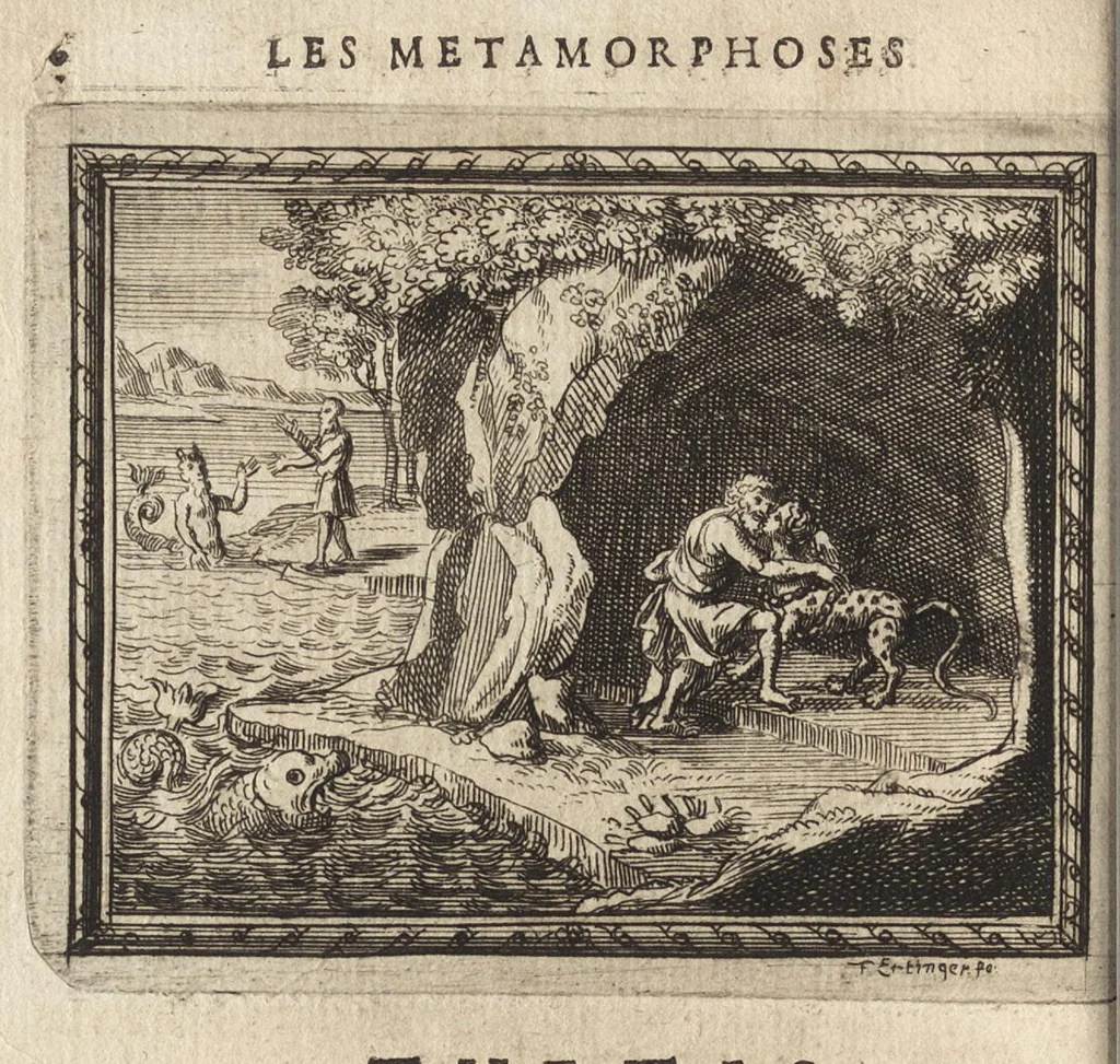 An illustration from Les Metamorphoses d'Ovide : mises en vers françois, 1697, leaf 35