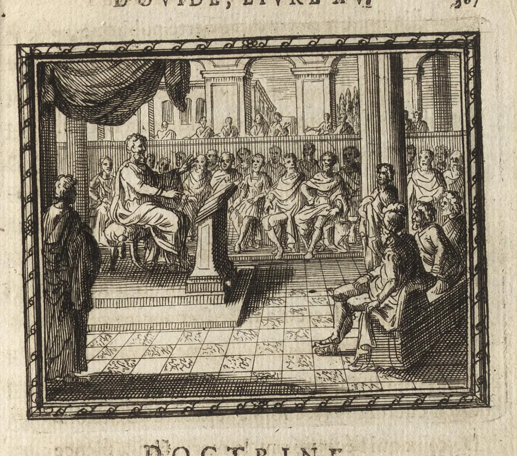 An illustration from Les Metamorphoses d'Ovide : mises en vers françois, 1697, leaf 376