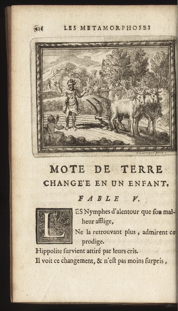 An illustration from Les Metamorphoses d'Ovide : mises en vers françois, 1697, leaf 425