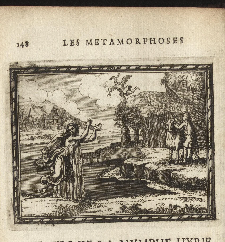 An illustration from Les Metamorphoses d'Ovide : mises en vers françois, 1697, leaf 159
