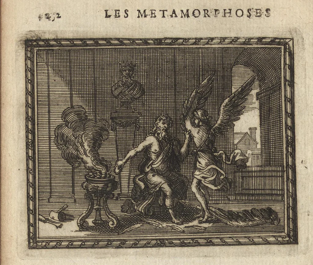 An illustration from Les Metamorphoses d'Ovide : mises en vers françois, 1697, leaf 243