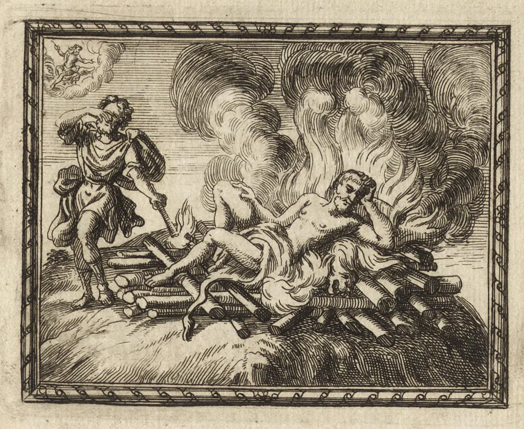 An illustration from Les Metamorphoses d'Ovide : mises en vers françois, 1697, leaf 344