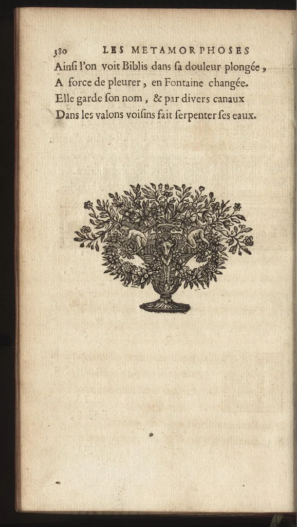 An illustration from Les Metamorphoses d'Ovide : mises en vers françois, 1697, leaf 391