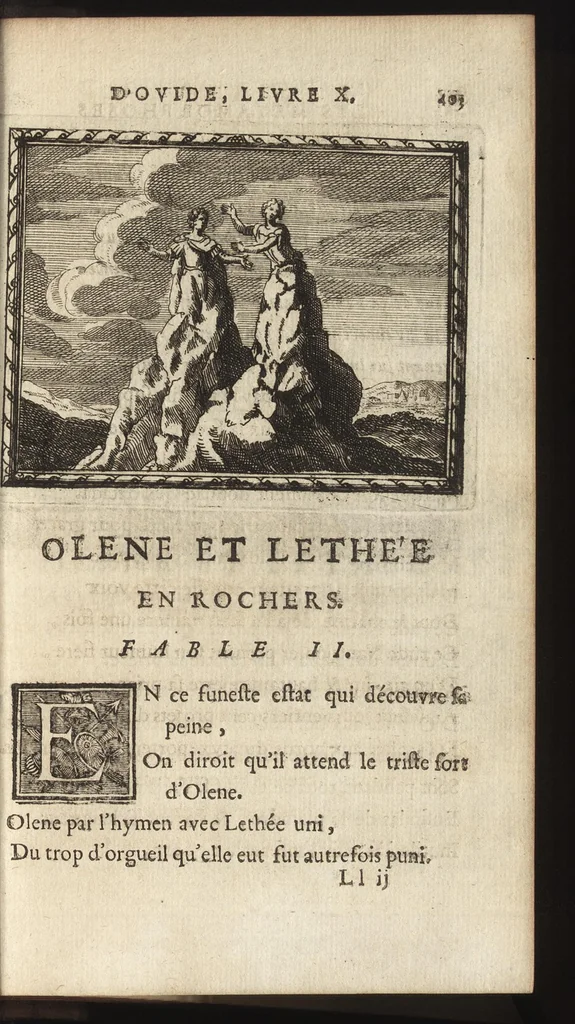 An illustration from Les Metamorphoses d'Ovide : mises en vers françois, 1697, leaf 414