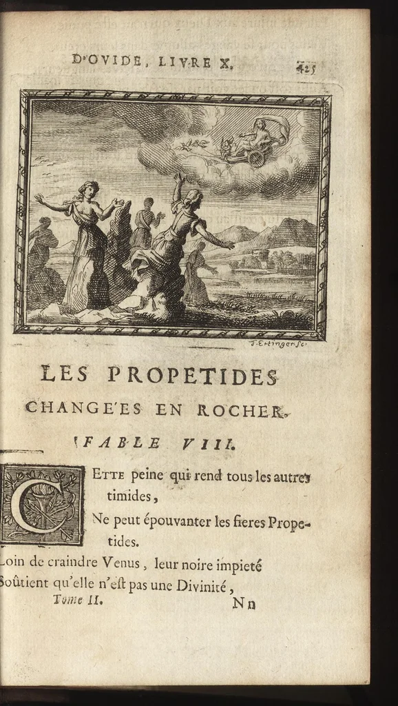 An illustration from Les Metamorphoses d'Ovide : mises en vers françois, 1697, leaf 436