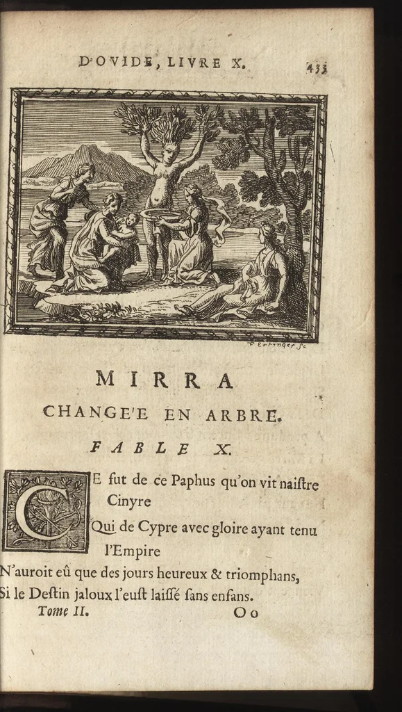 An illustration from Les Metamorphoses d'Ovide : mises en vers françois, 1697, leaf 444