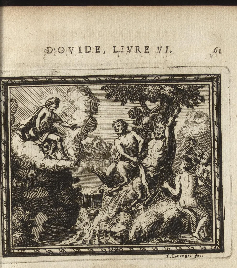 An illustration from Les Metamorphoses d'Ovide : mises en vers françois, 1697, leaf 72