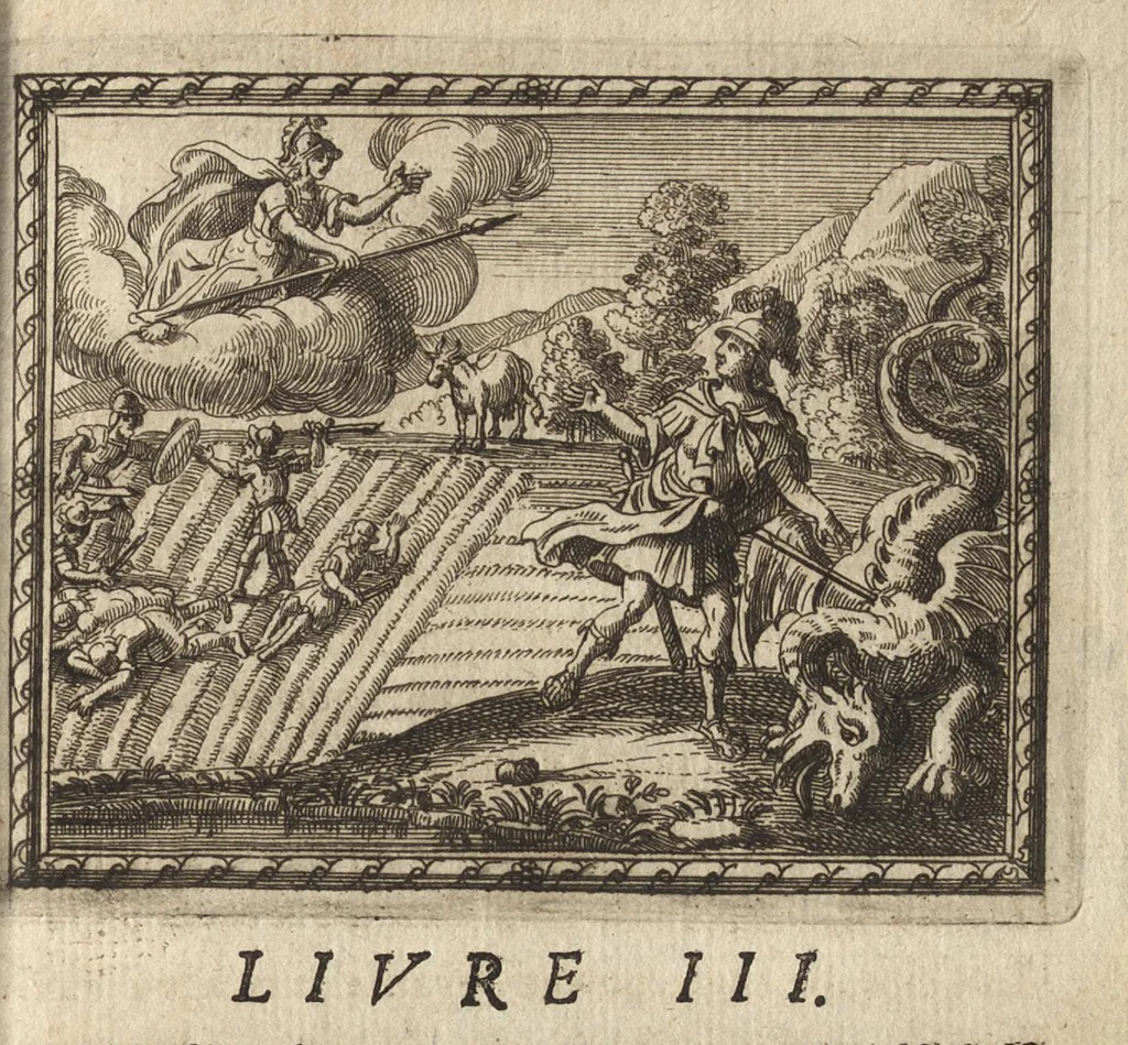 An illustration from Les Metamorphoses d'Ovide : mises en vers françois, 1697, leaf 208