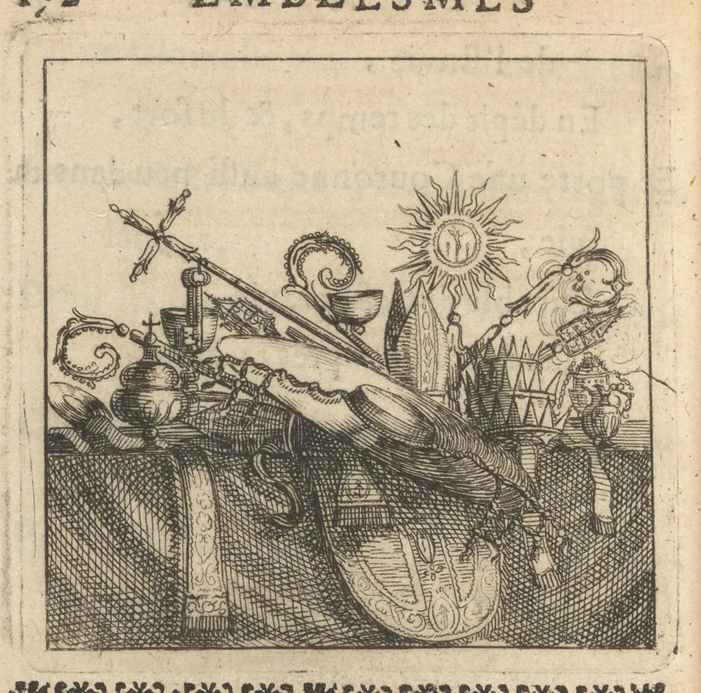 An illustration from Emblesmes royales a Louis le Grand, 1673, leaf 195