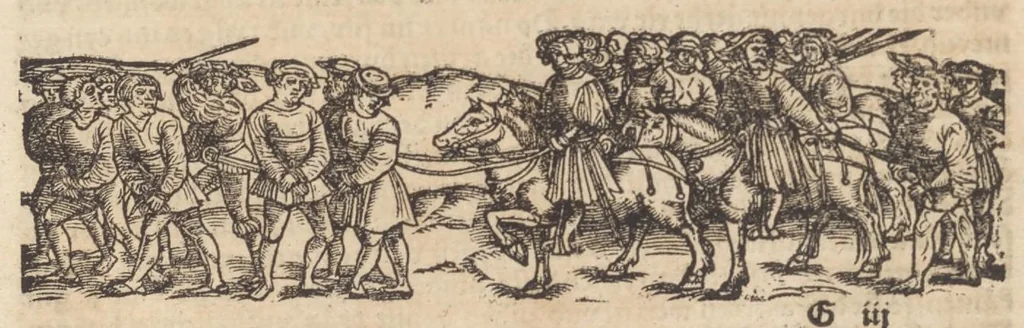 An illustration from Römische Historien : jetzundt mit gantzem fleiss besichtigt gebessert uñ gemert ..., 1538, leaf 106