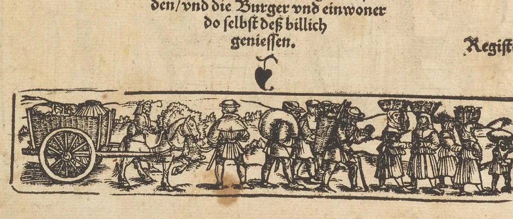 An illustration from Römische Historien : jetzundt mit gantzem fleiss besichtigt gebessert uñ gemert ..., 1538, leaf 5