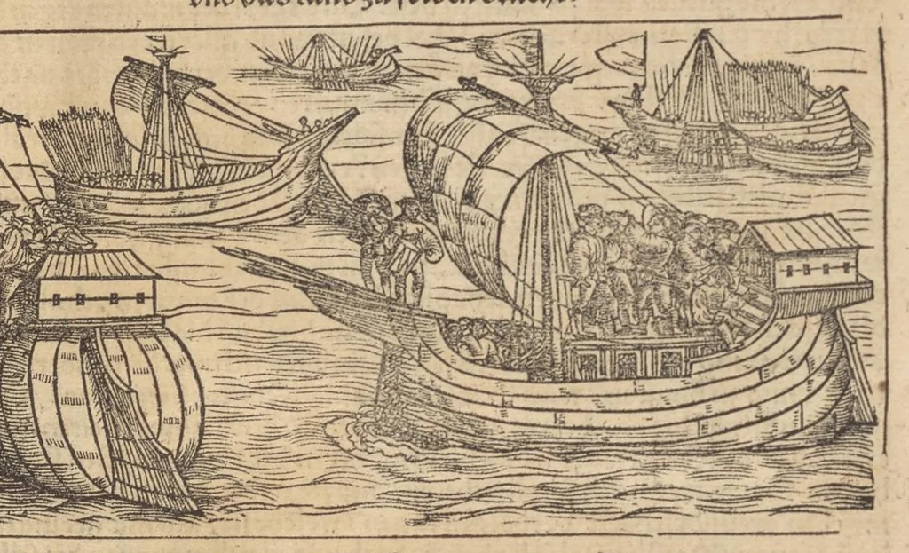 An illustration from Römische Historien : jetzundt mit gantzem fleiss besichtigt gebessert uñ gemert ..., 1538, leaf 544
