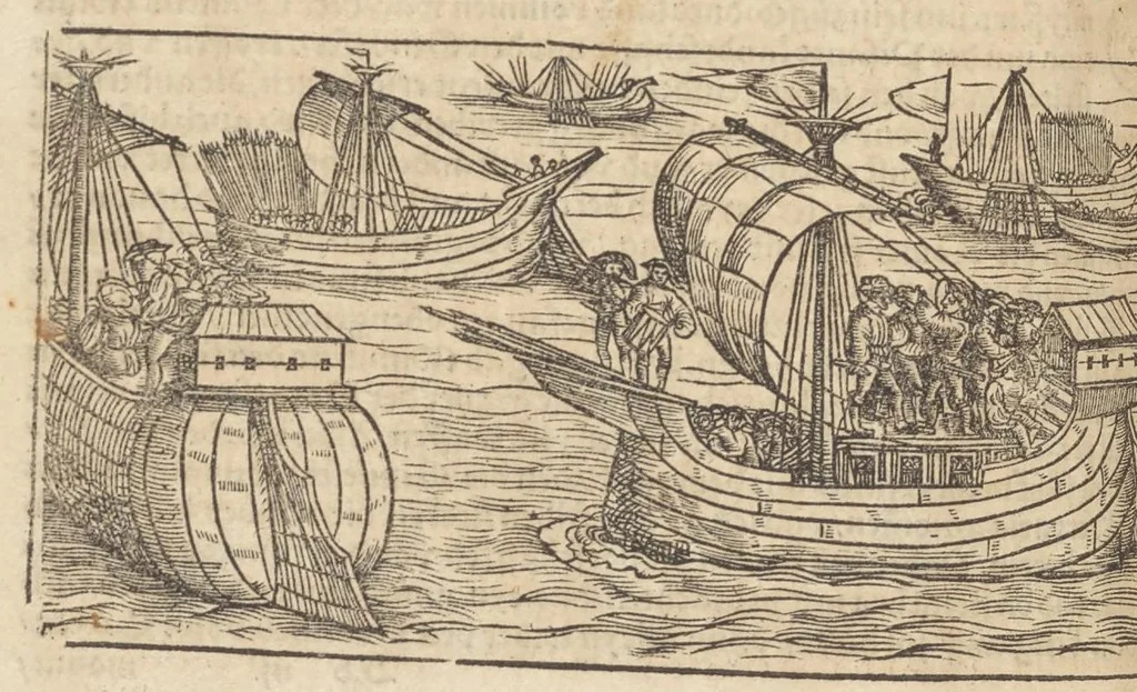 An illustration from Römische Historien : jetzundt mit gantzem fleiss besichtigt gebessert uñ gemert ..., 1538, leaf 607