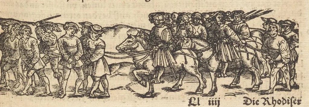 An illustration from Römische Historien : jetzundt mit gantzem fleiss besichtigt gebessert uñ gemert ..., 1538, leaf 716