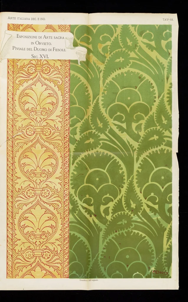 An illustration from Oreficerie, stoffe, bronzi intagli, & all'Esposizione di Arte Sacra in Orvieto, 1898, leaf 100