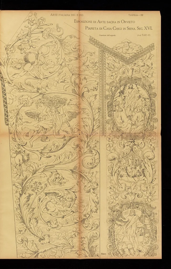 An illustration from Oreficerie, stoffe, bronzi intagli, & all'Esposizione di Arte Sacra in Orvieto, 1898, leaf 108