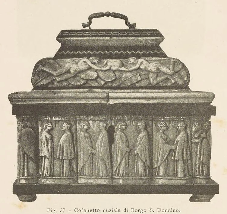 An illustration from Oreficerie, stoffe, bronzi intagli, & all'Esposizione di Arte Sacra in Orvieto, 1898, leaf 65