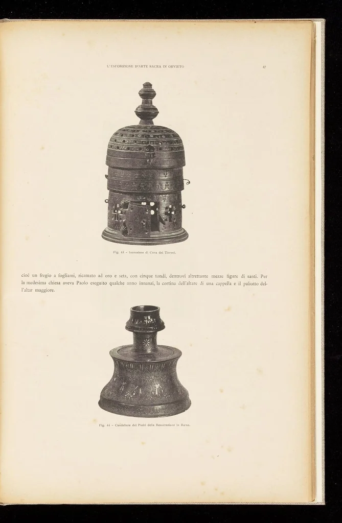 An illustration from Oreficerie, stoffe, bronzi intagli, & all'Esposizione di Arte Sacra in Orvieto, 1898, leaf 74