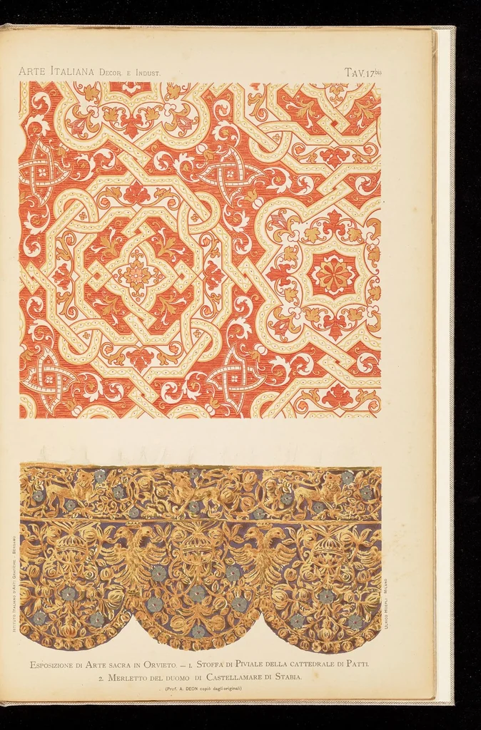 An illustration from Oreficerie, stoffe, bronzi intagli, & all'Esposizione di Arte Sacra in Orvieto, 1898, leaf 98