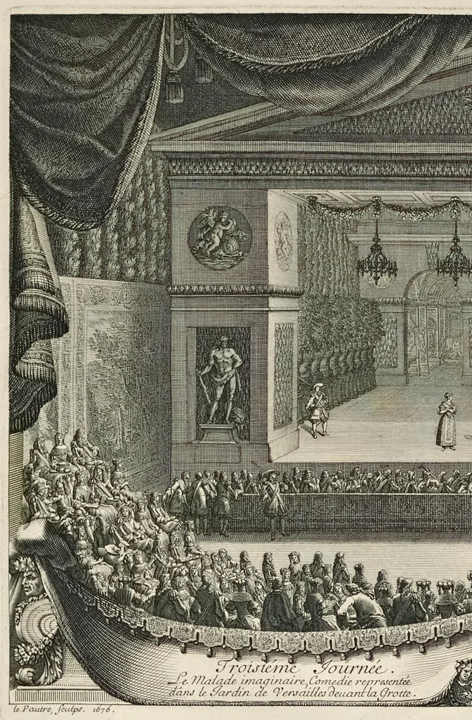 An illustration from Les divertissemens de Versailles donnez par le roy a toute sa cour au retour de la conqueste de la Franche-Comté en l'année M.DC.LXXIV, 1676, leaf 25