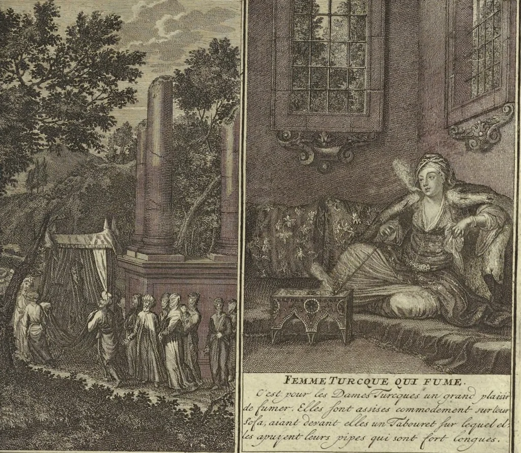 An illustration from Atlas historique, ou, Nouvelle introduction a l'histoire, à la chronologie & à la géographie ancienne & moderne : représentée dans de nouvelles cartes, où l'on remarque l'établissement des etats & empires du monde, leur durée, leur chûte, & leurs differens gouvernemens : la chronologie des consuls romains, des Papes, de empereurs, des rois & des princes, &c. qui ont été depuis le commencement du monde, jusqu'à présent : et la génealogie des maisons souveraines de l'Europe., 1720, leaf 120