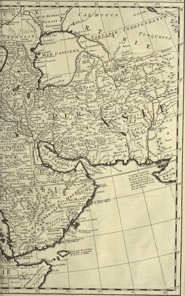 An illustration from Atlas historique, ou, Nouvelle introduction a l'histoire, à la chronologie & à la géographie ancienne & moderne : représentée dans de nouvelles cartes, où l'on remarque l'établissement des etats & empires du monde, leur durée, leur chûte, & leurs differens gouvernemens : la chronologie des consuls romains, des Papes, de empereurs, des rois & des princes, &c. qui ont été depuis le commencement du monde, jusqu'à présent : et la génealogie des maisons souveraines de l'Europe., 1720, leaf 156