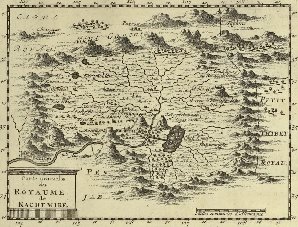 An illustration from Atlas historique, ou, Nouvelle introduction a l'histoire, à la chronologie & à la géographie ancienne & moderne : représentée dans de nouvelles cartes, où l'on remarque l'établissement des etats & empires du monde, leur durée, leur chûte, & leurs differens gouvernemens : la chronologie des consuls romains, des Papes, de empereurs, des rois & des princes, &c. qui ont été depuis le commencement du monde, jusqu'à présent : et la génealogie des maisons souveraines de l'Europe., 1720, leaf 236