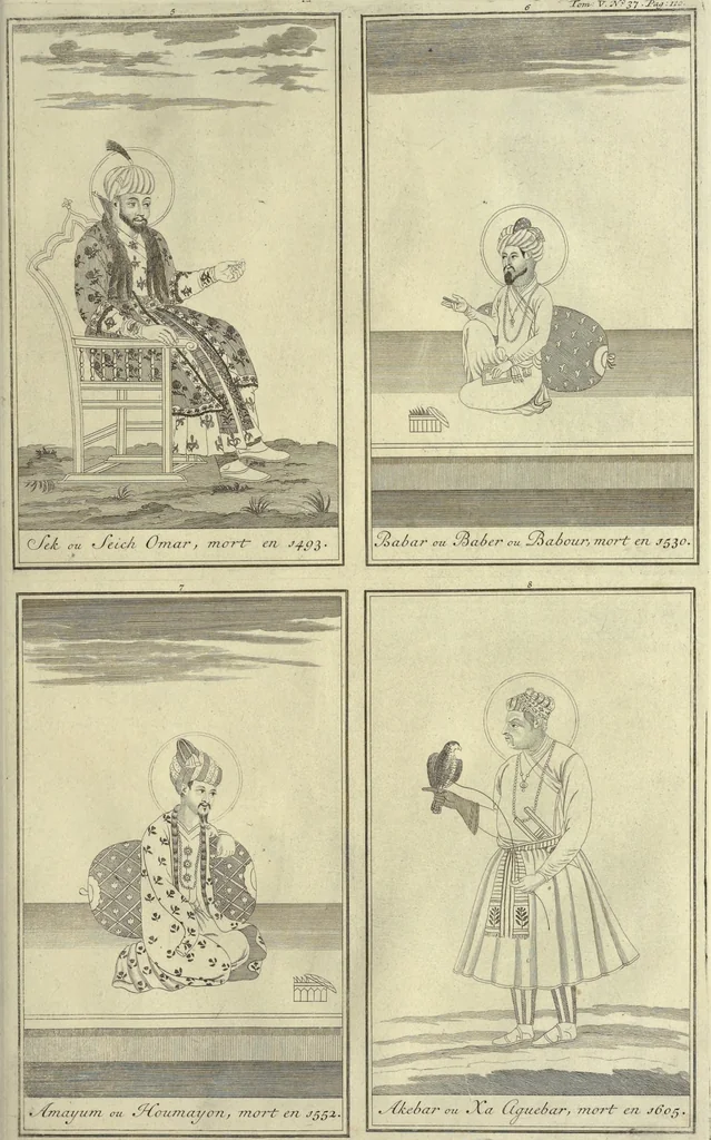 An illustration from Atlas historique, ou, Nouvelle introduction a l'histoire, à la chronologie & à la géographie ancienne & moderne : représentée dans de nouvelles cartes, où l'on remarque l'établissement des etats & empires du monde, leur durée, leur chûte, & leurs differens gouvernemens : la chronologie des consuls romains, des Papes, de empereurs, des rois & des princes, &c. qui ont été depuis le commencement du monde, jusqu'à présent : et la génealogie des maisons souveraines de l'Europe., 1720, leaf 240