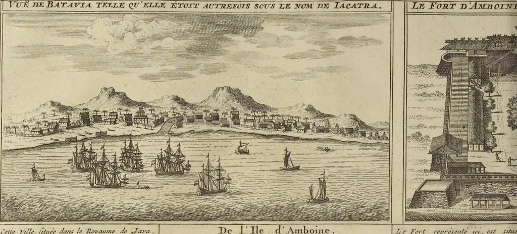 An illustration from Atlas historique, ou, Nouvelle introduction a l'histoire, à la chronologie & à la géographie ancienne & moderne : représentée dans de nouvelles cartes, où l'on remarque l'établissement des etats & empires du monde, leur durée, leur chûte, & leurs differens gouvernemens : la chronologie des consuls romains, des Papes, de empereurs, des rois & des princes, &c. qui ont été depuis le commencement du monde, jusqu'à présent : et la génealogie des maisons souveraines de l'Europe., 1720, leaf 287