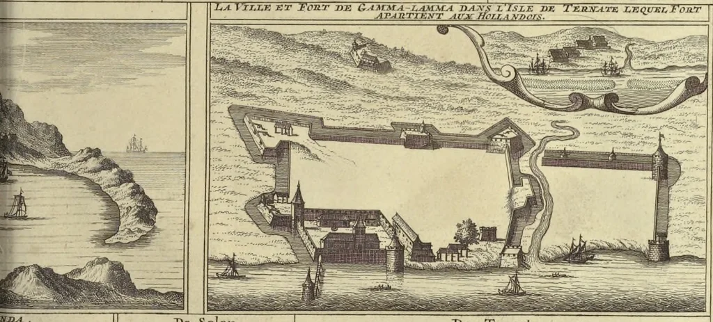 An illustration from Atlas historique, ou, Nouvelle introduction a l'histoire, à la chronologie & à la géographie ancienne & moderne : représentée dans de nouvelles cartes, où l'on remarque l'établissement des etats & empires du monde, leur durée, leur chûte, & leurs differens gouvernemens : la chronologie des consuls romains, des Papes, de empereurs, des rois & des princes, &c. qui ont été depuis le commencement du monde, jusqu'à présent : et la génealogie des maisons souveraines de l'Europe., 1720, leaf 288