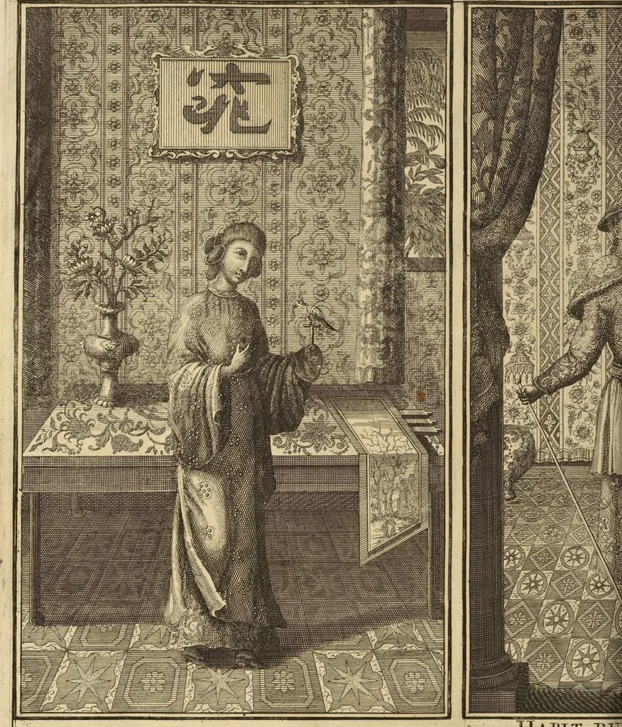 An illustration from Atlas historique, ou, Nouvelle introduction a l'histoire, à la chronologie & à la géographie ancienne & moderne : représentée dans de nouvelles cartes, où l'on remarque l'établissement des etats & empires du monde, leur durée, leur chûte, & leurs differens gouvernemens : la chronologie des consuls romains, des Papes, de empereurs, des rois & des princes, &c. qui ont été depuis le commencement du monde, jusqu'à présent : et la génealogie des maisons souveraines de l'Europe., 1720, leaf 309