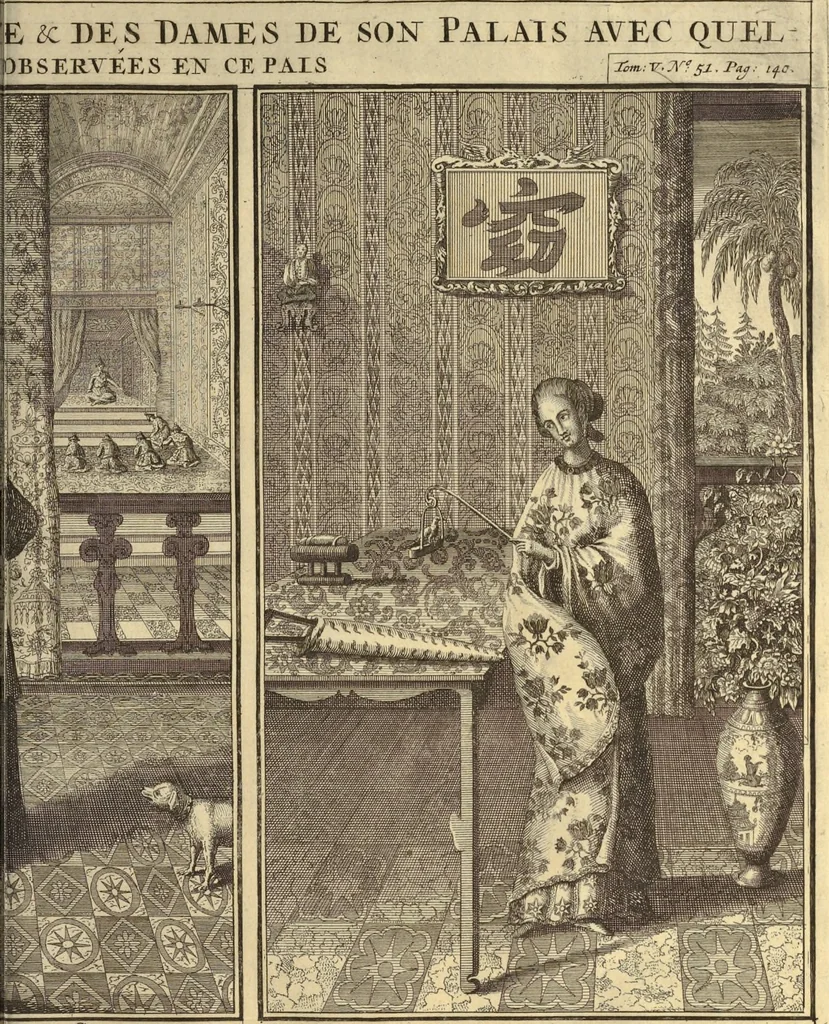 An illustration from Atlas historique, ou, Nouvelle introduction a l'histoire, à la chronologie & à la géographie ancienne & moderne : représentée dans de nouvelles cartes, où l'on remarque l'établissement des etats & empires du monde, leur durée, leur chûte, & leurs differens gouvernemens : la chronologie des consuls romains, des Papes, de empereurs, des rois & des princes, &c. qui ont été depuis le commencement du monde, jusqu'à présent : et la génealogie des maisons souveraines de l'Europe., 1720, leaf 310