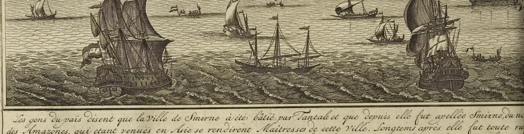 An illustration from Atlas historique, ou, Nouvelle introduction a l'histoire, à la chronologie & à la géographie ancienne & moderne : représentée dans de nouvelles cartes, où l'on remarque l'établissement des etats & empires du monde, leur durée, leur chûte, & leurs differens gouvernemens : la chronologie des consuls romains, des Papes, de empereurs, des rois & des princes, &c. qui ont été depuis le commencement du monde, jusqu'à présent : et la génealogie des maisons souveraines de l'Europe., 1720, leaf 67
