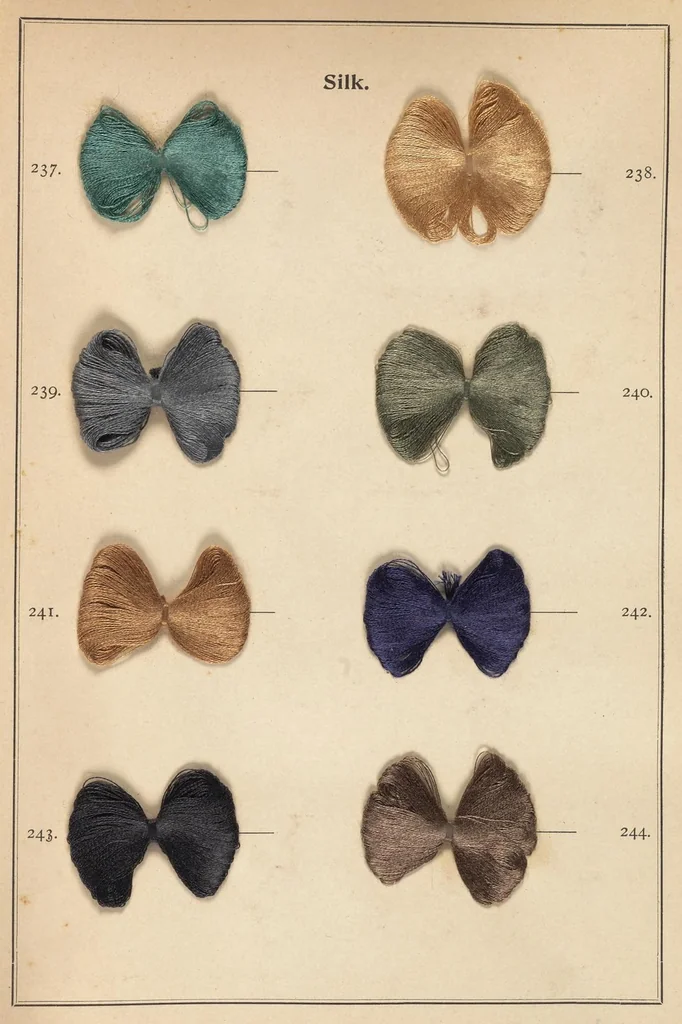 An illustration from The Katigen colours of the Farbenfabriken vorm. Friedr. Bayer & Co., Elberfeld : and their application in the various branches of the textile industries, 1902, leaf 164