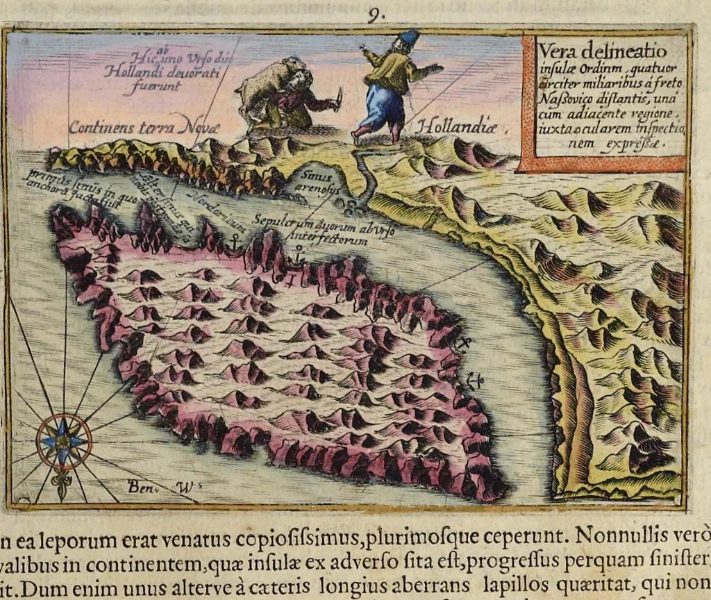 An illustration from Rerum et urbis Amstelodamensium historia. : In qua Hollandiæ primum atque inde Amstelandiæ, oppidiq[ue], natales ... additis suo loco tabulis æri incisis, ad hæc usque tempora, observata annorum serie accuratè omnia deducuntur., 1611, leaf 156