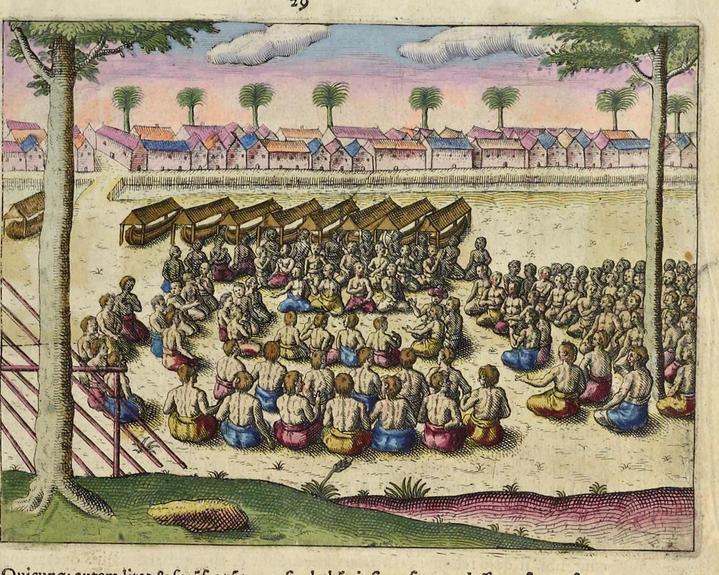 An illustration from Rerum et urbis Amstelodamensium historia. : In qua Hollandiæ primum atque inde Amstelandiæ, oppidiq[ue], natales ... additis suo loco tabulis æri incisis, ad hæc usque tempora, observata annorum serie accuratè omnia deducuntur., 1611, leaf 200