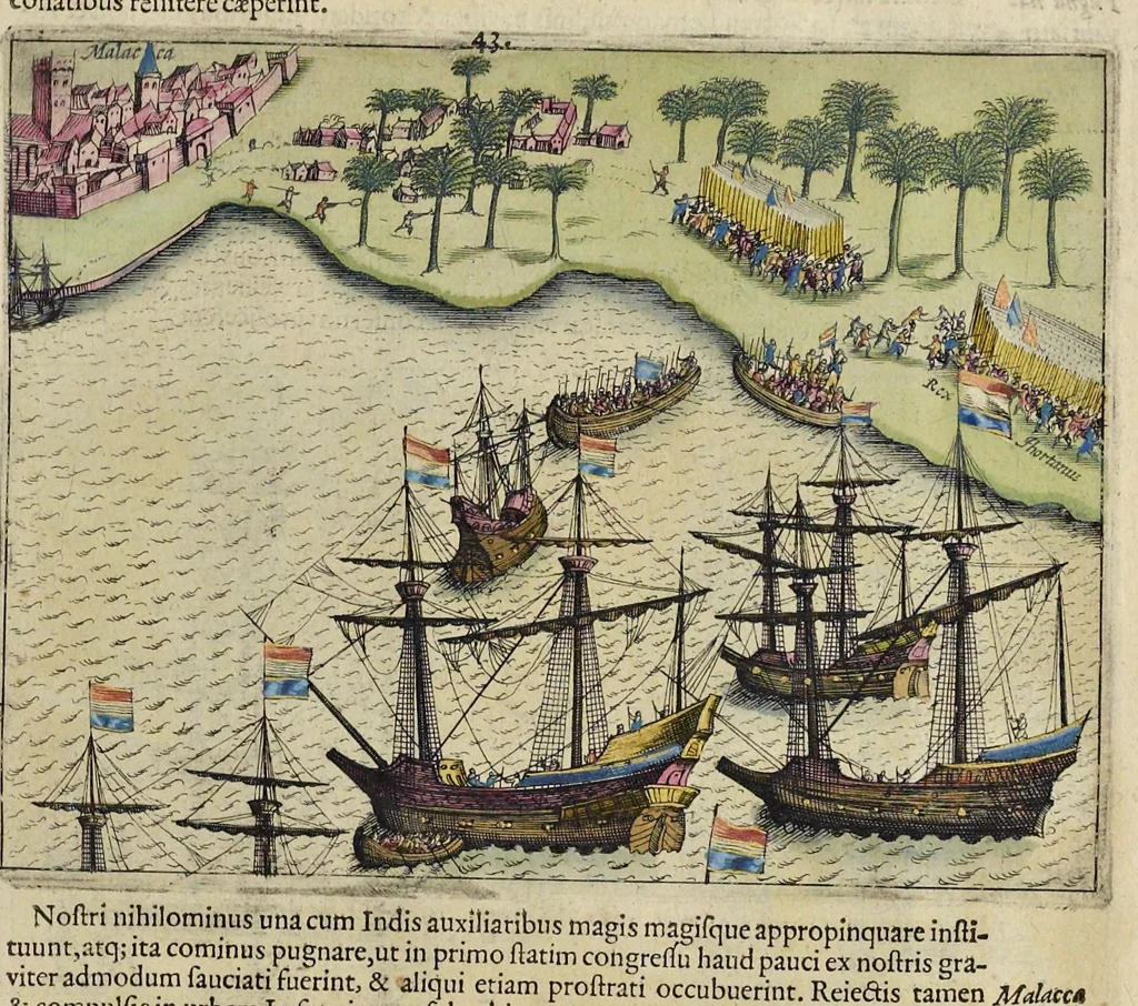 An illustration from Rerum et urbis Amstelodamensium historia. : In qua Hollandiæ primum atque inde Amstelandiæ, oppidiq[ue], natales ... additis suo loco tabulis æri incisis, ad hæc usque tempora, observata annorum serie accuratè omnia deducuntur., 1611, leaf 236