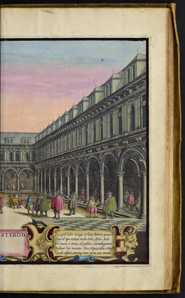 An illustration from Rerum et urbis Amstelodamensium historia. : In qua Hollandiæ primum atque inde Amstelandiæ, oppidiq[ue], natales ... additis suo loco tabulis æri incisis, ad hæc usque tempora, observata annorum serie accuratè omnia deducuntur., 1611, leaf 252