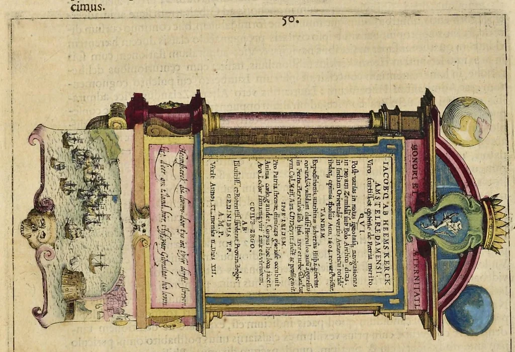 An illustration from Rerum et urbis Amstelodamensium historia. : In qua Hollandiæ primum atque inde Amstelandiæ, oppidiq[ue], natales ... additis suo loco tabulis æri incisis, ad hæc usque tempora, observata annorum serie accuratè omnia deducuntur., 1611, leaf 257